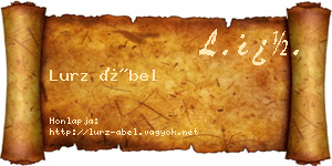 Lurz Ábel névjegykártya