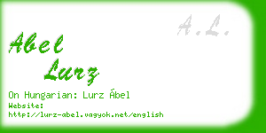 abel lurz business card